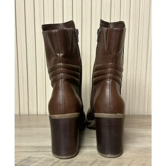 Korks by Kork-Ease Moergan Brown Block Heel Boots Women’s Size 9.5M - Picture 4 of 12
